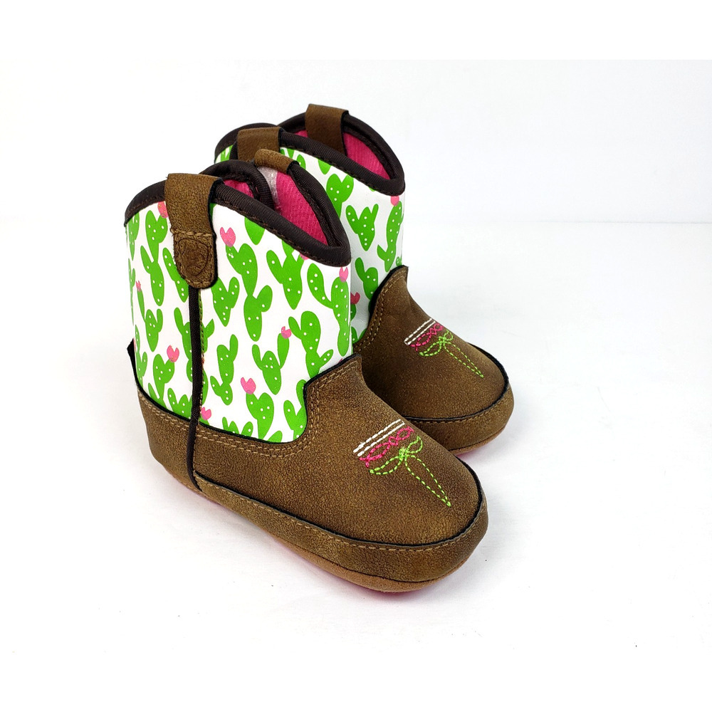 Ariat Lil Stompers Infant Baby Girls Cactus Western Cowboy Boots 81464-00